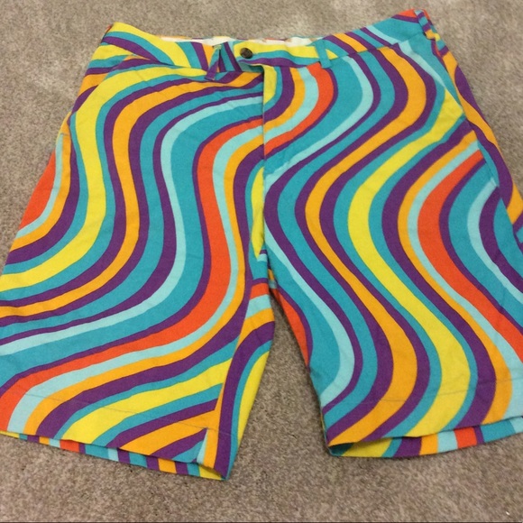 mens crazy golf shorts